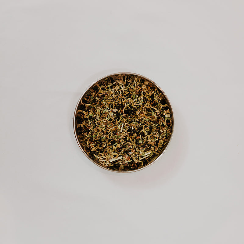 birdeye view of Damnoosh Gut Detox loose leaf tea 